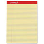 Universal Perforated Ruled Writing Pads, Wide/Legal Rule, Red Headband, 50 Canary-Yellow 8.5 x 11.75 Sheets, Dozen (UNV10630) View Product Image