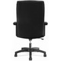HON HVL151 Executive High-Back Leather Chair, Supports Up to 250 lb, 17.75" to 21.5" Seat Height, Black