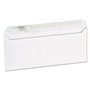 Universal Peel Seal Strip Business Envelope, #10, Square Flap, Self-Adhesive Closure, 4.13 x 9.5, White, 100/Box