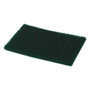 Boardwalk Heavy-Duty Scouring Pad, 6 x 9, Green, 15/Carton