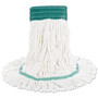 Boardwalk Super Loop Wet Mop Head, Cotton/Synthetic Fiber, 5" Headband, Medium Size, White, 12/Carton (BWK502WHCT) View Product Image