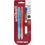 uniball™ CHROMA Mechanical Pencils - 0.7 mm Black Lead - HB, #2 - Light Blue, Red Barrel