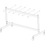 Lorell Folding Chair Dolly - 68" Width x 30.75" Depth x 35.75" Height - Black Steel Frame - Black - For 42 Devices