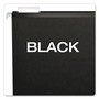 Pendaflex Colored Reinforced Hanging Folders, Letter Size, 1/5-Cut Tabs, Black, 25/Box