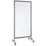 Lorell Double-sided Dry-Erase Easel/Room Divider - 37.5" (3.1 ft) Width x 82.5" (6.9 ft) Height - White Steel Surface - Black Aluminum Frame - Rectangle - Magnetic