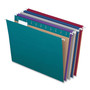 Pendaflex Recycled Hanging File Folders, Letter Size, 1/5-Cut Tabs, Assorted Colors, 25/Box