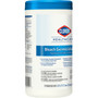 Clorox Healthcare Bleach Germicidal Wipes, 1-Ply, 6.75 x 9, Unscented, White, 70/Canister, 6 Canisters/Carton