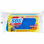 S.O.S All-Surface Scrubber Sponge - 4.5" Height x 2.5" Width x 0.9" Depth - 1 Each - Cellulose, Scrim