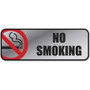 COSCO No Smoking Image/Message Sign - Print/Message "No Smoking" - 9" Width x 3" Height - Rectangular Shape - Office - Metal