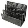 Artistic Urban Collection Punched Metal Letter Sorter, 3 Sections, DL to A6 Size Files, 6.5" x 3.25" x 5.5", Black (AOPART20003) View Product Image