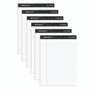 TOPS Docket Ruled Perforated Pads, Wide/Legal Rule, 50 White 8.5 x 11.75 Sheets, 6/Pack