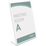 deflecto Superior Image Slanted Sign Holder, Portrait, 8.5 x 11 Insert, Clear