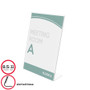 deflecto Superior Image Slanted Sign Holder, Portrait, 8.5 x 11 Insert, Clear