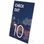 Deflecto Superior Image Slanted Sign Holders - 11" Width x 8.5" Height - Top Loading - Plastic - Clear