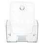 deflecto DocuHolder for Countertop/Wall-Mount, Booklet Size, 6.5w x 3.75d x 7.75h, Clear