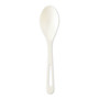 World Centric TPLA Compostable Cutlery, Spoon, Plastic, White, 1,000/Carton
