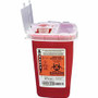 Covidien Sharps Medical Waste Container - 1 quart Capacity - 6.3" Height x 4.5" Width x 4.3" Depth - Red