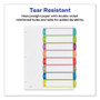 Avery Customizable TOC Ready Index Multicolor Tab Dividers, 8-Tab, 1 to 8, 11 x 8.5, White, Contemporary Color Tabs, 1 Set (AVE11841) View Product Image