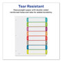 Avery Customizable TOC Ready Index Multicolor Tab Dividers, 8-Tab, 1 to 8, 11 x 8.5, White, Contemporary Color Tabs, 1 Set (AVE11841) View Product Image