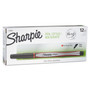 Sharpie Water-Resistant Ink Porous Point Pen, Stick, Fine 0.4 mm, Red Ink, Black/Red Barrel, Dozen