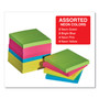 Universal Self-Stick Note Pads, 3" x 3", Assorted Neon Colors, 100 Sheets/Pad, 12 Pads/Pack (UNV35612) View Product Image