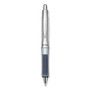 Pilot Dr. Grip Center of Gravity Ballpoint Pen, Retractable, Medium 1 mm, Black Ink, Silver/Charcoal Barrel