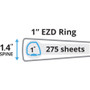 Avery Durable View Binder with DuraHinge and EZD Rings, 3 Rings, 1" Capacity, 11 x 8.5, White, (9301) View Product Image