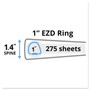 Avery Durable View Binder with DuraHinge and EZD Rings, 3 Rings, 1" Capacity, 11 x 8.5, White, (9301) View Product Image