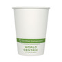 World Centric Paper Hot Cups, 12 oz, White, 1,000/Carton