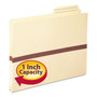 Smead TUFF Pocket 2/5 Tab Cut Letter Recycled File Pocket - 8 1/2" x 11" - 1" Expansion - Top Tab Location - Right Tab Position - 11 pt.