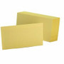 Oxford Colored Blank Index Cards - 100 Sheets - Plain - 3" x 5" Sheet Size - Canary Paper - Durable