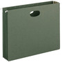 Smead Hanging Pockets with Full-Height Gusset, 1 Section, 3.5" Capacity, Letter Size, Standard Green, 10/Box