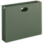 Smead Hanging Pockets with Full-Height Gusset, 1 Section, 3.5" Capacity, Letter Size, Standard Green, 10/Box