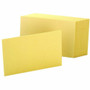 Oxford Colored Blank Index Cards - 100 Sheets - Plain - 4" x 6" Sheet Size - Canary Paper - Durable