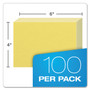 Oxford Unruled Index Cards, 4 x 6, Canary, 100/Pack (OXF7420CAN) View Product Image