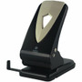 Business Source Two-hole Metal Punch - 2 Punch Head(s) - 65 Sheet of 20lb Paper - 1/4" Punch Size - Metal