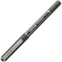 uniball VISION Rollerball Pen, Stick, Extra-Fine 0.5 mm, Black Ink, Gray/Black/Clear Barrel, Dozen