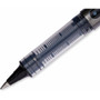 uniball VISION Rollerball Pen, Stick, Extra-Fine 0.5 mm, Black Ink, Gray/Black/Clear Barrel, Dozen