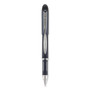 uniball Jetstream Hybrid Gel Pen, Stick, Fine 0.7 mm, Black Ink, Black/Silver Barrel