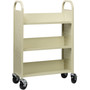 Lorell Book Cart, Single-sided, 3-shelf,30-3/4"x13"x46-1/4", Putty (LLR49204) View Product Image