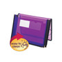 Smead Poly Wallets, 2.25" Expansion, 1 Section, Elastic Cord Closure, Letter Size, Translucent Purple