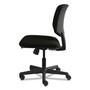 HON Volt Series Leather Task Chair, Supports Up to 250 lb, 18" to 22.25" Seat Height, Black