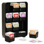 Mind Reader EMS Mind Tea Organizer - 135 x Tea Bag - 9 Drawer(s) - Black - Plastic, Rubber