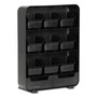 Mind Reader Baggy Nine-Drawer Tea Bag and Accessory Holder, 10.24 x 4.33 x 13.11, Black