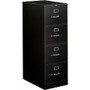 HON 310 H314C File Cabinet - 52" Height x 18.3" Width x 26.5" Depth - 4 - Finish: Black - Lockable, Durable, Label Holder - For File, Office, File Folder, Desk
