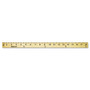 Westcott Wood Yardstick with Metal Ends, 36" Long. Clear Lacquer Finish
