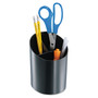 Officemate Recycled Big Pencil Cup, Plastic, 4.25 x 4.5 x 5.75, Black (OIC26042) View Product Image