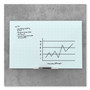 U Brands Floating Glass Ghost Grid Dry Erase Board, 36" x 24" (Actual Size: 35" x 23"), White Surface