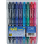 FriXion Erasable Gel Pen - 0.7 mm Fine Pen Point - Retractable - Erasable - Pink, Red, Green, Turquoise, Blue, Purple, Navy, Black Ink - Water Based, Gel-based