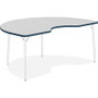 Lorell Classroom Activity Tabletop - Gray Nebula, High Pressure Laminate (HPL) Kidney-shaped Top - 72" Table Top Width x 48" Table Top Depth x 1.13" Table Top Thickness - Classroom
